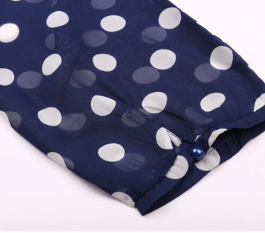 Vestido Azul Estampado para Mujer - Diseño Moderno y Versátil - Image 3