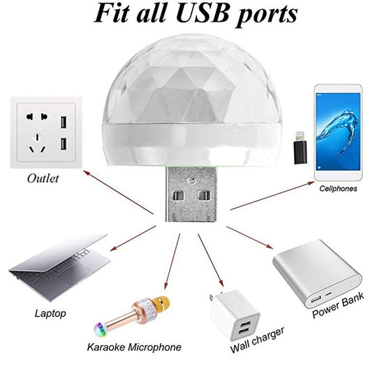 Luz LED Mágica Inteligente con Control de Voz - Esfera Cristal para Fiestas y Autos - Image 18