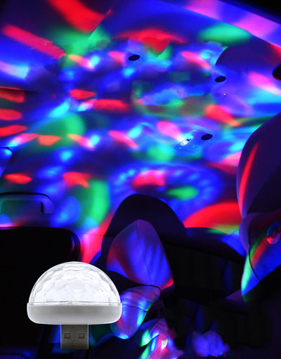 Luz LED Mágica Inteligente con Control de Voz - Esfera Cristal para Fiestas y Autos - Image 9