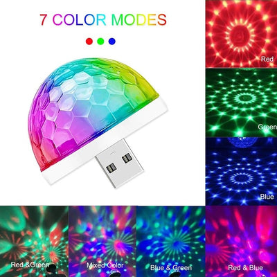 Luz LED Mágica Inteligente con Control de Voz - Esfera Cristal para Fiestas y Autos - Image 5