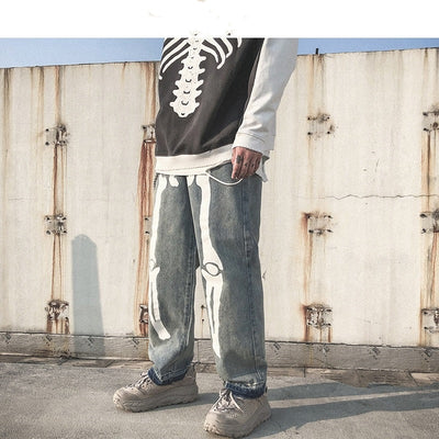 Pantalones Denim Harem Hip Hop Cintura Alta para Hombre - Image 12