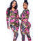 Pijama Enterizo Estampado Camuflaje Cuello en V Sexy