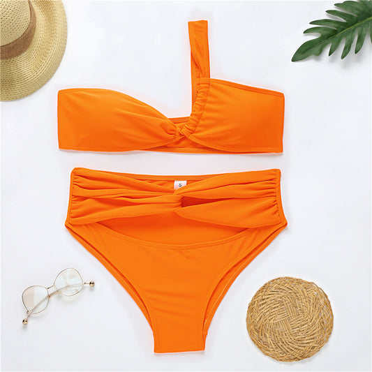 Traje de Baño Bikini Colores Fluorescentes Europeo Americano
