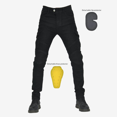 Pantalones de Motociclismo Tácticos Verde Militar con Múltiples Bolsillos y Protección Anti-Caída - Image 6