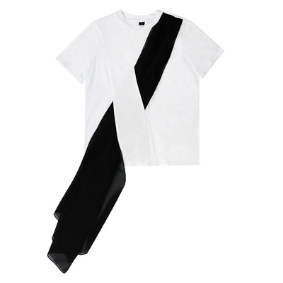 Blusa Coreana de Manga Corta con Diseño Exclusivo y Detalles en Organza - Image 9