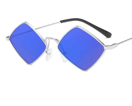 Gafas de Sol Retro Diamante con Montura Irregular de Metal - Image 18