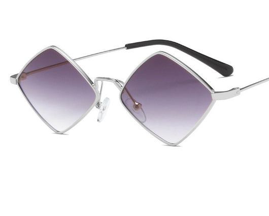 Gafas de Sol Retro Diamante con Montura Irregular de Metal - Image 23
