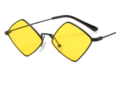 Gafas de Sol Retro Diamante con Montura Irregular de Metal - Image 12