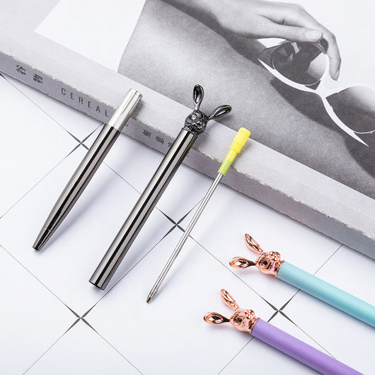 Bolígrafo Metálico Giratorio Diseño Conejito Coreano - Pluma Premium Personalizable - Image 18