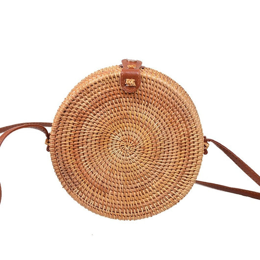 Bolsa Tejida Redonda con Solapa Diagonal de Una Sola Correa - Image 7