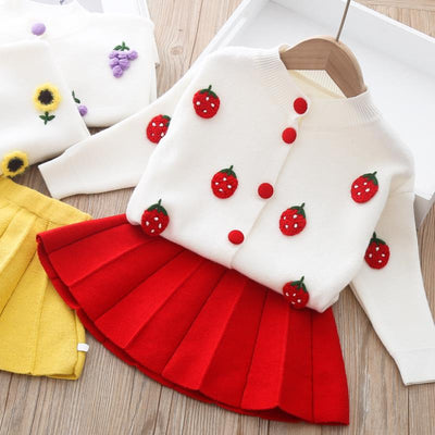 Conjunto de Dos Piezas para Niña: Suéter y Falda Plisada Estilo Europeo - Image 6