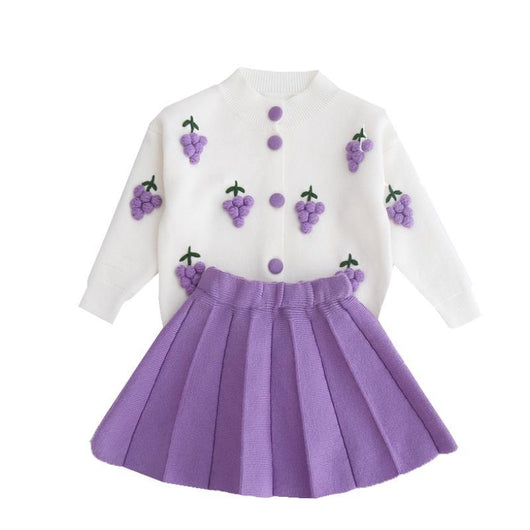 Conjunto de Dos Piezas para Niña: Suéter y Falda Plisada Estilo Europeo - Image 4