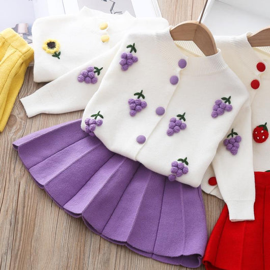 Conjunto de Dos Piezas para Niña: Suéter y Falda Plisada Estilo Europeo - Image 5