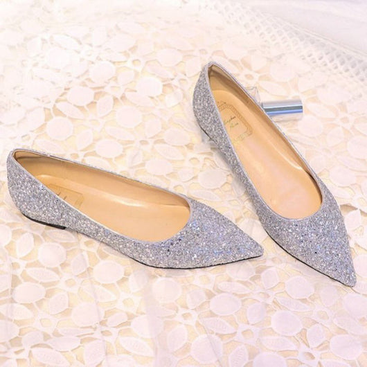 Zapatos de Novia Planos con Lentejuelas - Dorados Brillantes para Novia y Damas de Honor - Image 9