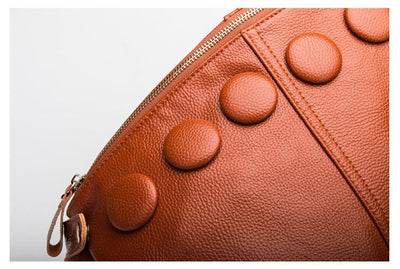 Mochila de Cuero Genuino Textura Litchi Estilo Preppy para Adolescentes - Image 12