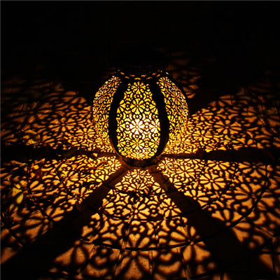 Lámpara Solar Colgante de Hierro Forjado para Jardín - Decoración Exterior Impermeable - Image 10