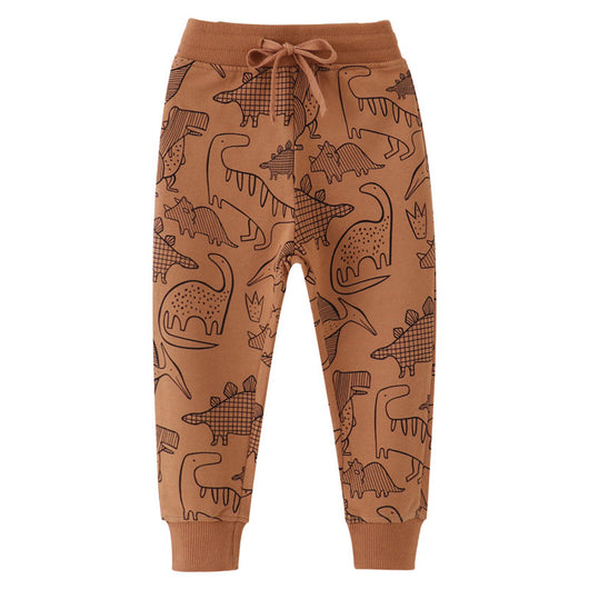 Pantalones Infantiles Estilo Occidental con Estampado de Excavadora - Algodón Primavera Otoño - Image 8