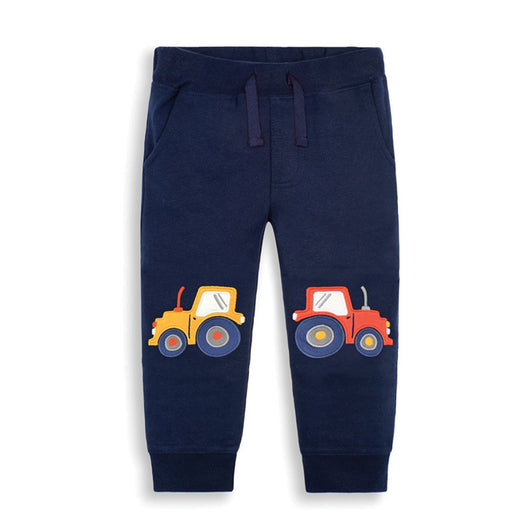 Pantalones Infantiles Estilo Occidental con Estampado de Excavadora - Algodón Primavera Otoño - Image 5