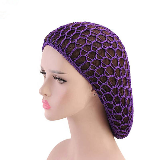 Red para Cabello Tejida a Mano, Gorro de Malla Nocturno Largo - Image 14