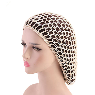 Red para Cabello Tejida a Mano, Gorro de Malla Nocturno Largo - Image 4