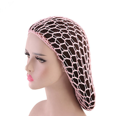 Red para Cabello Tejida a Mano, Gorro de Malla Nocturno Largo - Image 6