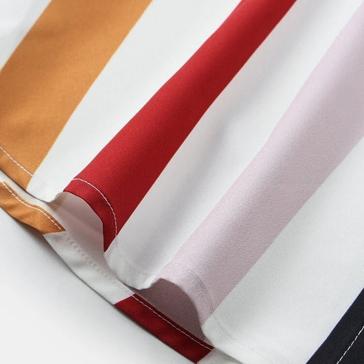 Camisa de Manga Corta a Rayas para Hombre - Image 3