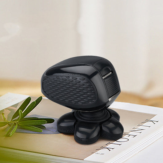 Black electric shaver with six rotary blades and indicator lights, designed for men's beard and bald head shaving. - Image 2