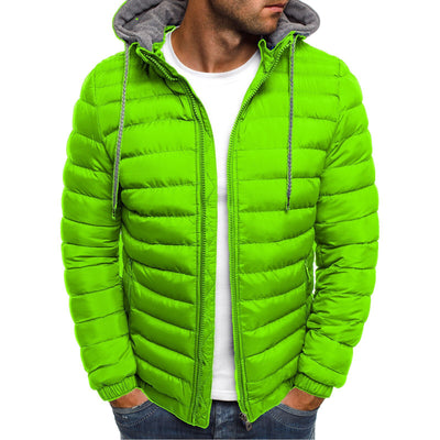 Chaqueta Acolchada con Capucha y Cuello Alto para Hombre - Image 4