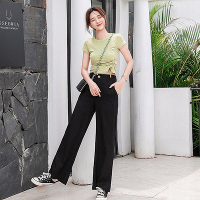 Pantalones Anchos de Lino y Algodón con Caída Elegante - Image 9