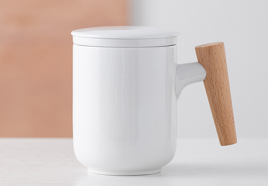 Taza de Cerámica para Oficina con Filtro y Tapa Integrada - Image 9