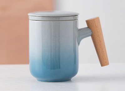Taza de Cerámica para Oficina con Filtro y Tapa Integrada - Image 7