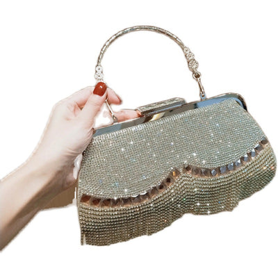 Vestido de Noche Elegante Asimétrico con Bolso Bandolera - Image 3