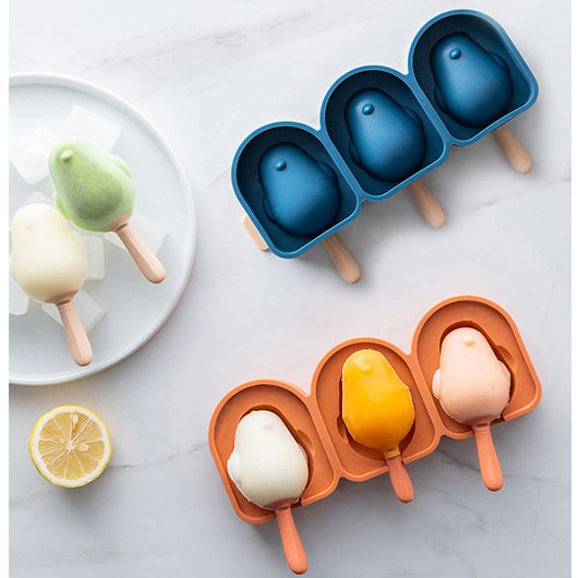 Molde de Silicona en Forma de Pájaro para Paletas y Helado con Palos - Bandeja de 3 Celdas para Postres DIY - Image 11