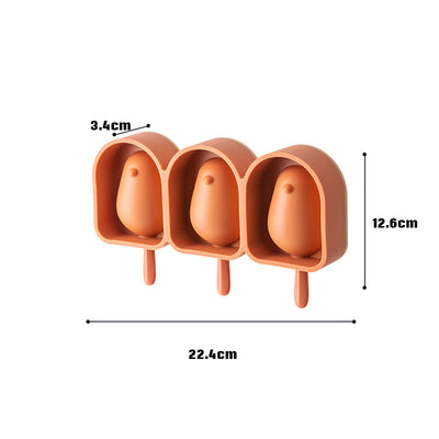 Molde de Silicona en Forma de Pájaro para Paletas y Helado con Palos - Bandeja de 3 Celdas para Postres DIY - Image 16