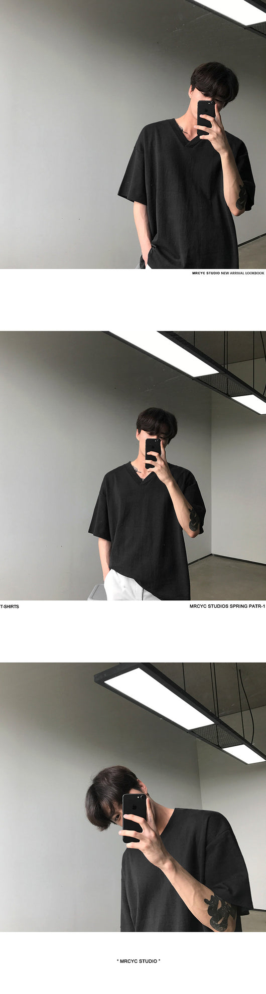 Camiseta Suelta de Cuello V para Hombre - Estilo Coreano Verano - Image 8