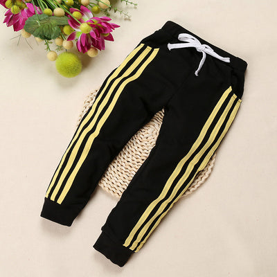 Pantalones Deportivos Casuales para Niños con Tres Franjas - Algodón Stretch Primavera Otoño - Image 4