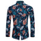Camisa Hawaiana Estampada de Manga Larga para Hombre