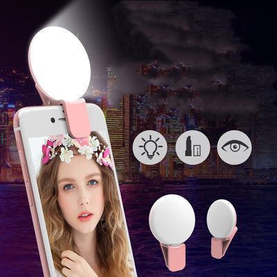 Luz de Relleno LED Circular para Selfies y Transmisiones en Vivo