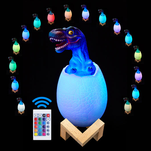 Lámpara Infantil LED Táctil Huevo de Dinosaurio - 16 Colores con Control Remoto - Image 8