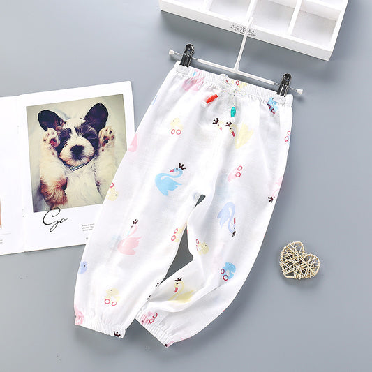 Pantalones Holgados de Gasa para Niña Verano Transpirables Antiinsectos