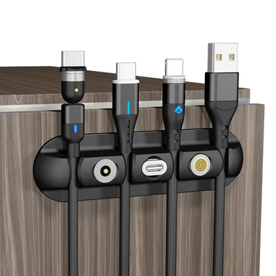 Organizador Magnético de Cables con Almacenamiento para Escritorio