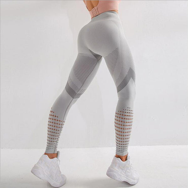 Leggins Deportivos de Cintura Alta con Malla Transpirable de Secado Rápido - Image 4