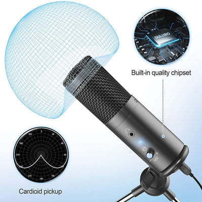 Micrófono Profesional para Podcast, Streaming y Grabación de Voz en Grupo - Image 9