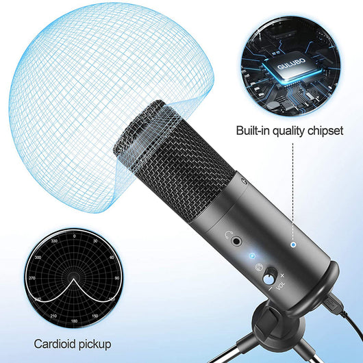 Micrófono Profesional para Podcast, Streaming y Grabación de Voz en Grupo - Image 9