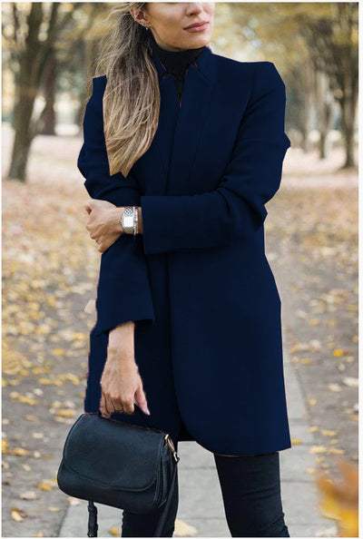 Chaqueta de Lana Elegante con Cuello Alto - Estilo Europeo Moderno - Image 7
