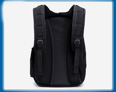 Black and white penguin-shaped pet carrier backpack with a transparent bubble window and ventilation holes. - Image 59