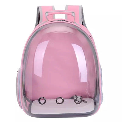 Black and white penguin-shaped pet carrier backpack with a transparent bubble window and ventilation holes. - Image 64