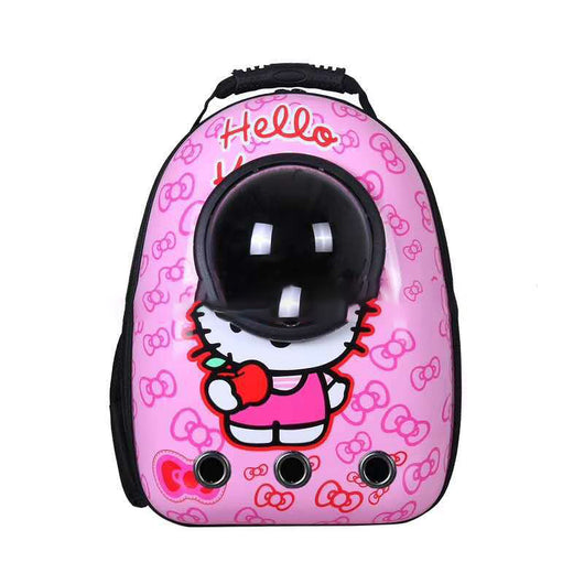 Black and white penguin-shaped pet carrier backpack with a transparent bubble window and ventilation holes. - Image 12