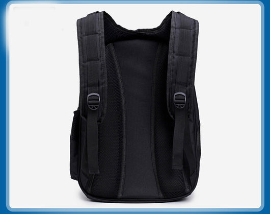 Black and white penguin-shaped pet carrier backpack with a transparent bubble window and ventilation holes. - Image 26