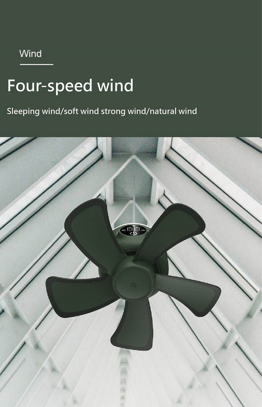 Ventilador de Techo Mini Silencioso con Luz LED y Control Remoto USB Recargable - Image 18